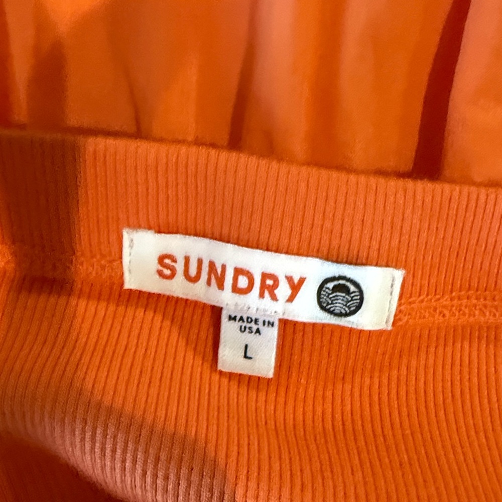 NWOT SUNDRY Orange Strapless Sundress - Picture 5 of 6